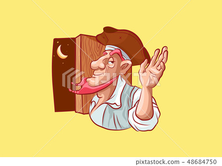 emoji sticker captain mascot goodbye wave hand emoji sticker captain mascot goodbye wave hand 48684750