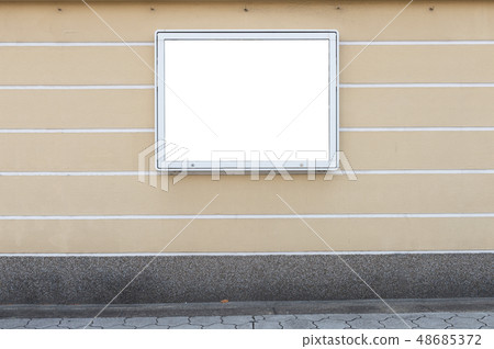 Large blank billboard on a street wall, banners Large blank billboard on a street wall, banners 48685372