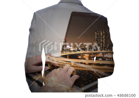 Business and technology concept 48686100