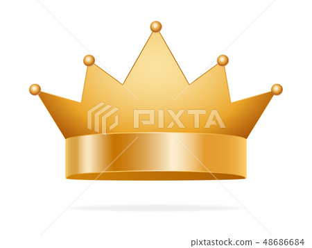 Golden Crown vector. - Stock Illustration [48686684] - PIXTA