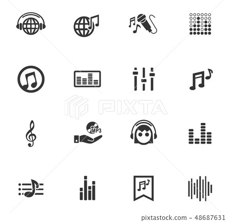 musical icon set - Stock Illustration [48687631] - PIXTA