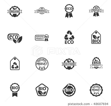 eco label icon set - Stock Illustration [48687694] - PIXTA