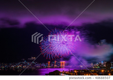 (Nagano Prefecture) Suwa Lake Festival Hako Fireworks Festival 48688507