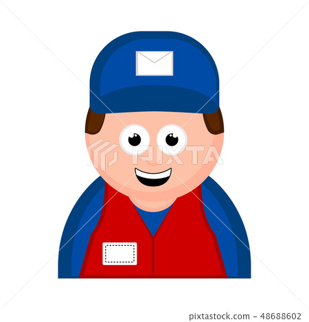 Isolated postman avatar cartoon Isolated postman avatar cartoon 48688602