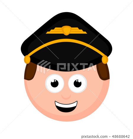 Isolated pilot avatar cartoon Isolated pilot avatar cartoon 48688642