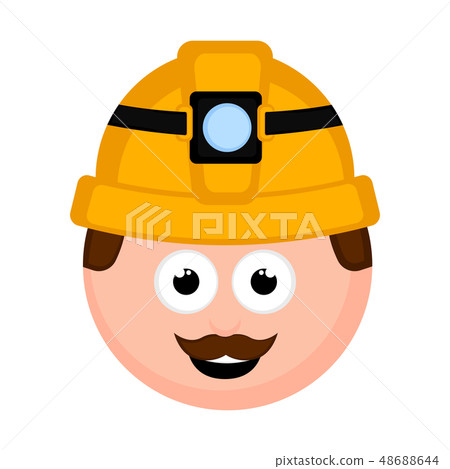 Isolated male miner avatar cartoon Isolated male miner avatar cartoon 48688644