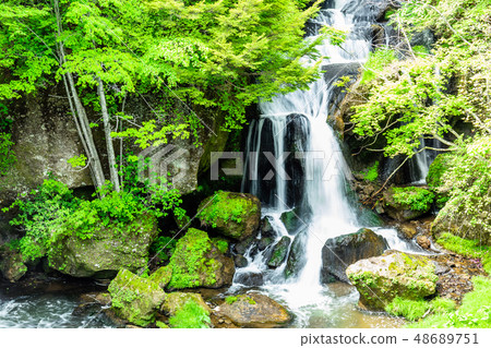 Tochigi Nikko Fresh green crown waterfall Tochigi Nikko Fresh green crown waterfall 48689751