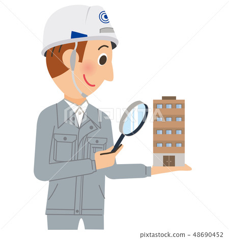 建築工地的人員將被建築物檢查 建築工地的人員將被建築物檢查 48690452