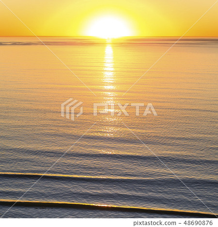 Striking sunset off the coast of San Diego CA 48690876