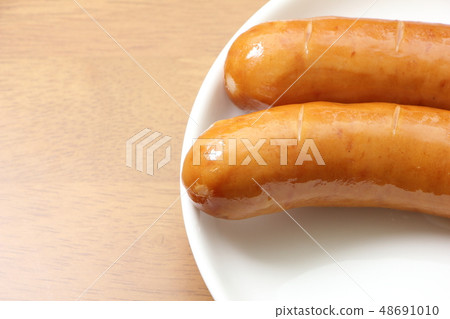 Two Frankfurters sausages. 48691010