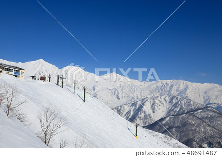 Hinmori Hakuba的Northern Alps滑雪勝地 48691487