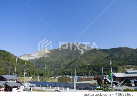 Breath taking mountain seen from Road Station "Ibuki no Sato" Breath taking mountain seen from Road Station "Ibuki no Sato" 48691663