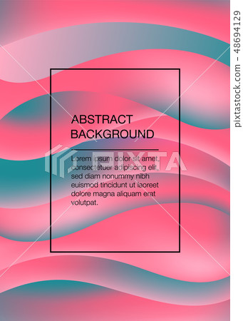 Pink abstract background with waves 48694129