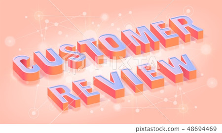 Customer Review Isometric Vector Banner Template Customer Review Isometric Vector Banner Template 48694469