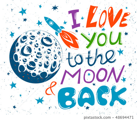 Poster I love you to the moon and back Poster I love you to the moon and back 48694471