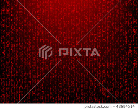 Abstract technology computer code red background - Stock Illustration ...