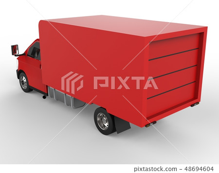 Small red truck. Car delivery service. Delivery of Small red truck. Car delivery service. Delivery of 48694604
