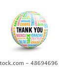 3D ball with words Thanks in different languages 48694696