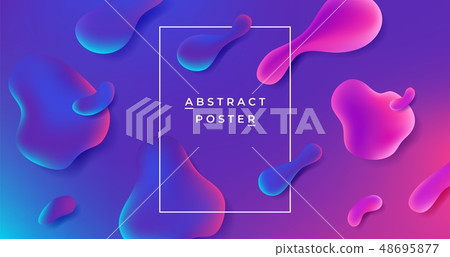 Fluid background. Abstract gradient shape, futuristic geometric liquid graphic template, minimal Fluid background. Abstract gradient shape, futuristic geometric liquid graphic template, minimal 48695877