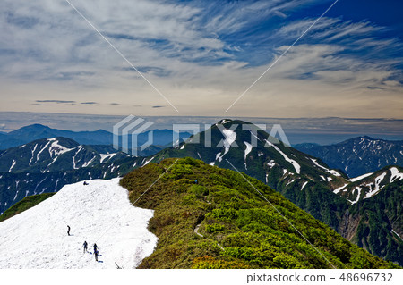 View of Nakanodake and Tanigawa mountains from Echigo Komagatake 48696732