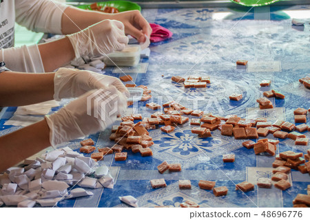 椰子糖製造過程越南canto 椰子糖製造過程越南canto 48696776