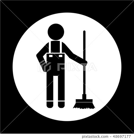 Cleaner Man icon-插圖素材 [48697177] - PIXTA圖庫
