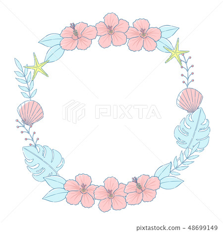 Hibiscus frame Hibiscus frame 48699149