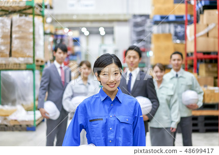 Business image logistics warehouse teamwork Business image logistics warehouse teamwork 48699417
