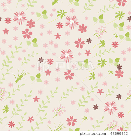 Vintage romantic trendy seamless pattern Vintage romantic trendy seamless pattern 48699522