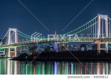 Rainbow Bridge Night view Rainbow Bridge Night view 48699612