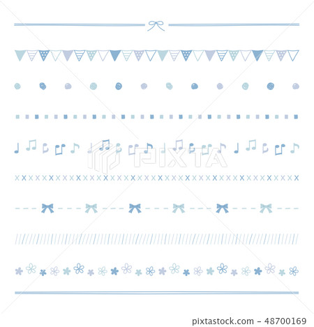 Hand-painted line set blue Hand-painted line set blue 48700169