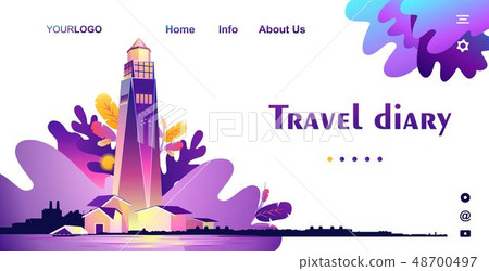 Lighthouse abstract banner Lighthouse abstract banner 48700497