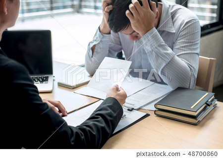 Employer boss sending a remuneration letter to businessman in or 48700860