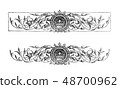Antique ornament (crown, decorative ruling of crown) 48700962