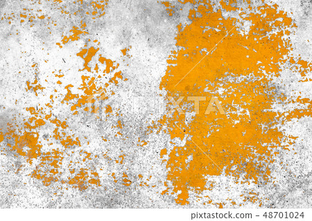 Grunge concrete wall yellow color Grunge concrete wall yellow color 48701024