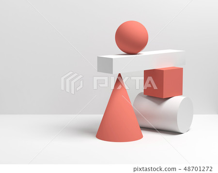 Abstract 3d equilibrium still life installation 48701272