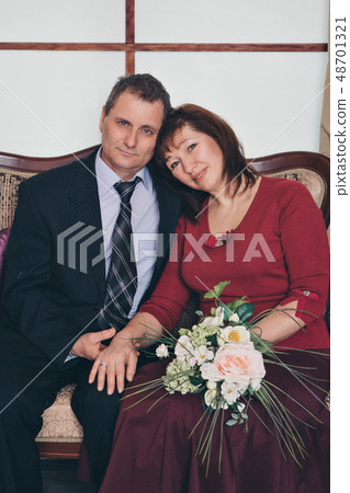 couple in love hugs on white background. man and couple in love hugs on white background. man and 48701321