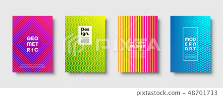 Modern abstract background with geometric shapes and lines. Colorful trendy minimal A4 template 48701713