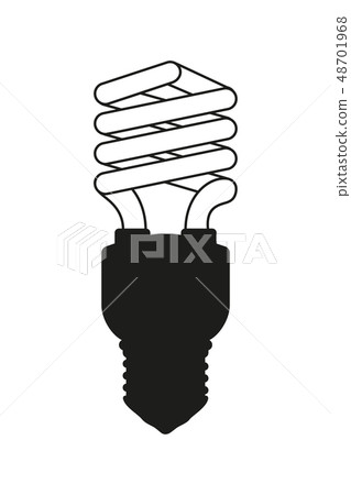 Black and white fluorescent bulb Black and white fluorescent bulb 48701968
