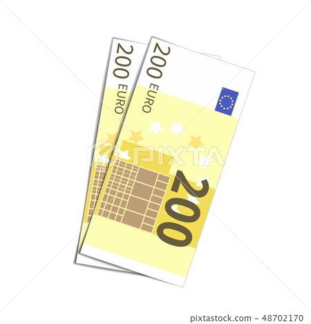 Couple of simple two hundred euro banknotes 48702170