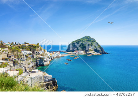 Rocky coast of small village Sant'Angelo, giant 48702257