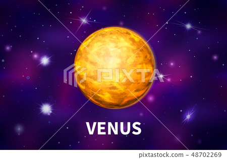 Bright realistic Venus planet Bright realistic Venus planet 48702269