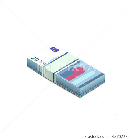 Bright twenty euro banknotes Bright twenty euro banknotes 48702284