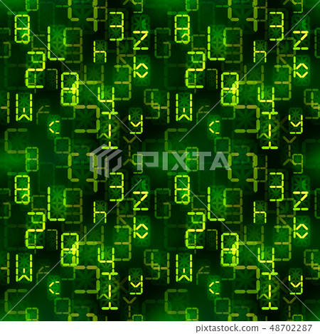Bright green digital retro electronic led signs 48702287