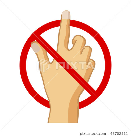 Do not touch, red forbidden sign on white Do not touch, red forbidden sign on white 48702311