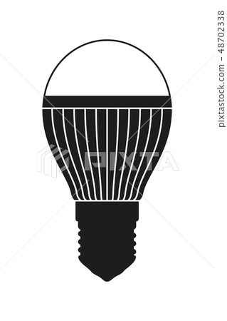 Black and white halogen light bulb 48702338