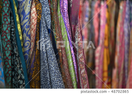India clothes at the market for sale 48702865
