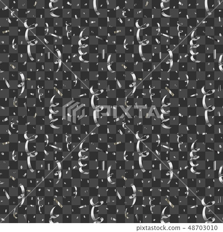 silver serpentine and confetti, seamless pattern silver serpentine and confetti, seamless pattern 48703010