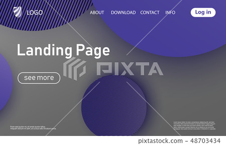 Website landing page. Material design. Website landing page. Material design. 48703434