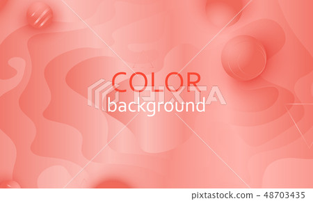Coral color background. Fluid shapes pattern. Coral color background. Fluid shapes pattern. 48703435